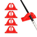 Vefungyan Fishing Rod Holder Wall Mounted: 4pcs No Drilling Fishing Pole Holders Garage Rod Holders Rack for Home and Fishing Boat (Red) - color: Red