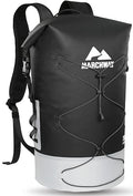 MARCHWAY Floating Roll Top Dry Bag, Flexible Lightweight TPU Waterproof Backpack 20L/30L/40L with Padded Straps for Boating, Kayaking, Swimming, Hiking, Beach (Black, 40L) - color: Black, size: 40L