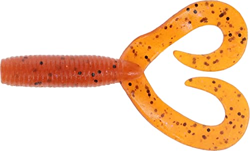 Yamamoto Custom Baits Double Tail Grub Soft Plastic Bait, 20-Pack, Bass Fishing Soft Plastic Lure, Multiple Sizes & Colors - color: FIRE CRAW, size: 4"