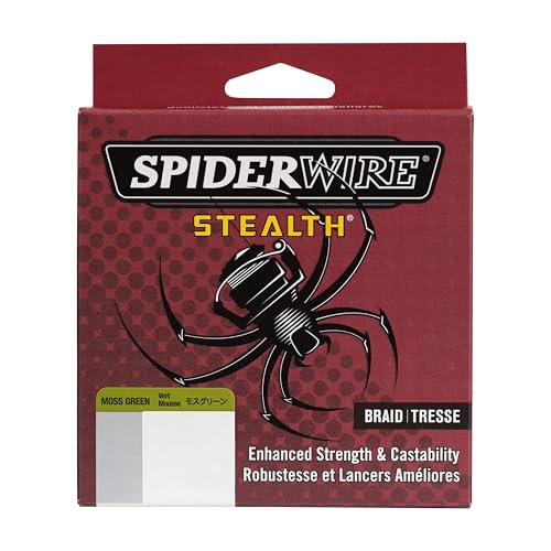 SpiderWire Stealth Braid Fishing Line - color: Moss Green, size: 200yd, style: 8lb Break Strength