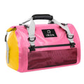 IRON JIA'S Motorcycle Dry Bag - Waterproof Duffle & Luggage Tail Bag Saddle Bags with Roll Top Closure, Shoulder Straps, Inner Pocket and Mesh Pocket (Pink, 50L) - color: Pink, size: 50L