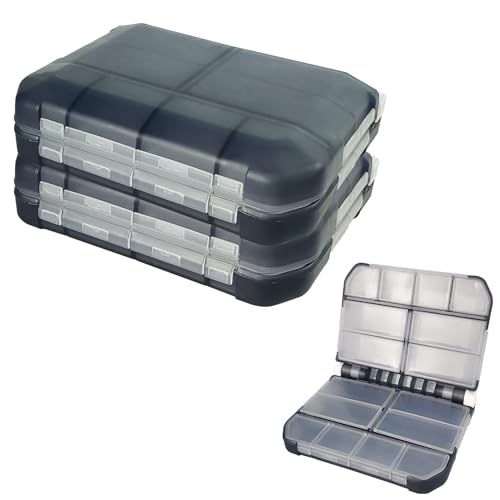 2PC-Aventik Fishing Tackle Box Utility Boxes Plastic Case Storage Organizer Box Fishing Tackle Storage (HOOK BOX-0701B) - style: HOOK BOX-0701B