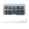Dyxssm Small Fishing Hooks for Freshwater, 1000pcs 600pcs 400pcs Trout Fish Hook Set, 10 Sizes #2-#20 - color: Black, style: 400pcs (#2-#20)
