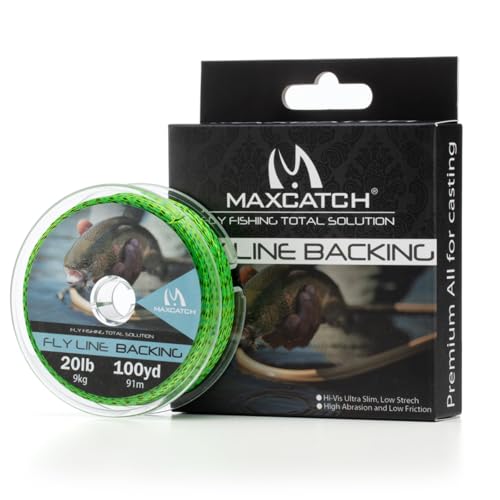 M MAXIMUMCATCH Maxcatch Braided Fly Line Backing for Fly Fishing 20/30lb(White, Yellow, Orange, Black&White, Black&Yellow, Blue, Pink, Green, Purple) - color: Green&Black&Blue, size: 20lb,100yards