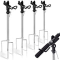Lounsweer 4 Pcs Fishing Rod Holders 360 ° Adjustable Fishing Pole Holders Multifunctional Stainless Steel Ground Fish Rod Pole Brackets for Detachable Fish Equipment Lakes Rivers Gifts Men - color: Black