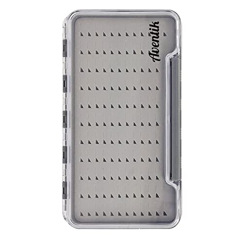 Waterproof Fly Fishing Boxes Super Slim Transparent Fishing Tackle Storage Easy Grip Foams Multi Magnetic Compartments Fishing Tackle Storage Trays 7.36"X4.02"X0.63"(Grey-H046LB) - color: Grey-LB