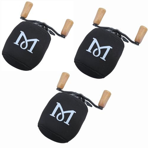 MIZUGIWA Neoprene Reel Cover,Round Baitcasting Reels Cover, Fit for 50 100 200 300 400 800 1000 2000 3000 4000~10000 Conventional Reels, S/M/L/XL Size - style: X-large - 3pcs
