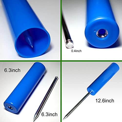 Fishing Rod Holder, 4 Pack Fishing Pole Holders Ground, Rod Holders for Bank Fishing, Beach Support Stand Reinforced PVC, 4 Free Alarm Bells - style: Blue