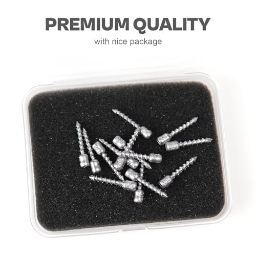 60/80-PCs Hard Alloy Screw Nail Weights, Stamped Insert Bass Fishing Sinkers, Assortment 6 Sizes for Neko Rig/Hover Rig&Wacky Worm Rig - size: 1/64oz - 80PCs