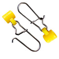 25/50/100 PCS Fishing Line Sinker Slides Duo Lock Snaps High Strength Stainless Steel Sinker Slider Swivel Snap Kit Fishing Tackle - color: Yellow, size: 25 Pieces