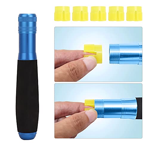 Fishing Rod Grip, Fishing Rod Spinning, EVA Foam Grips, Multi-Function Aluminium Alloy Fishing EVA Rod Handle Grip for DIY Rods Change(Blue)