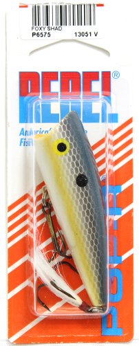 Rebel Lures Pop-R Topwater Popper Fishing Lure - color: Foxy Shad, style: Magnum Pop-r (1/2 Oz)