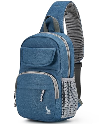 OIWAS Sling Bag Crossbody Backpack for Men, One Strap Backpack Hiking Daypack Chest Bag for Women - color: Blue