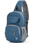 OIWAS Sling Bag Crossbody Backpack for Men, One Strap Backpack Hiking Daypack Chest Bag for Women - color: Blue