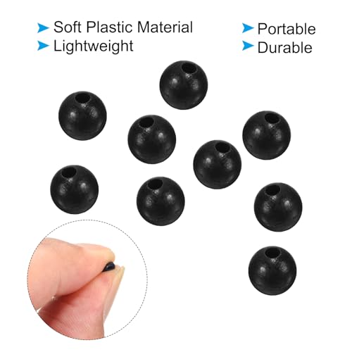 PATIKIL Fishing Beads, Soft Plastic Round Rubber Fishing Bait Eggs Rig Beads Tackle Lures Accessories with Storage Box - size: 4mm