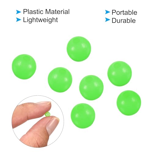 PATIKIL Glow Fishing Beads Plastic Round Rubber Luminous Fishing Bait Eggs Rig Bead Tackle Lures Accessories with Box - color: Green, size: 5mm