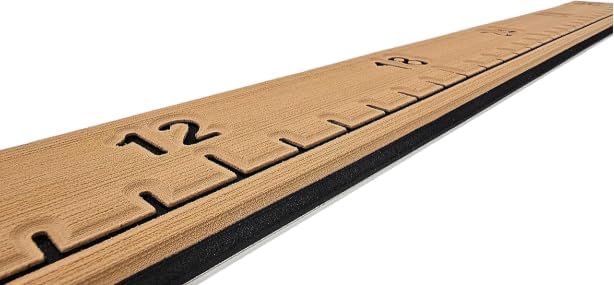 | Fish Ruler | SeaDek | 48 inch Fish Measurement Tool | Perfect for Boats and Kayaks | Mocha/Black - color: Mocha/Black