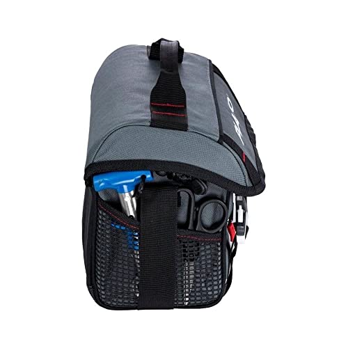 Plano Weekend Series 3600 Softsider Tackle Bag, Gray Fabric, Includes 2 3600 Stowaway Utility Tackle Boxes, Soft Fishing Tackle Storage Bag, Water-Resistant - color: Gray/Red, style: 3600 Softsider Tackle Bag