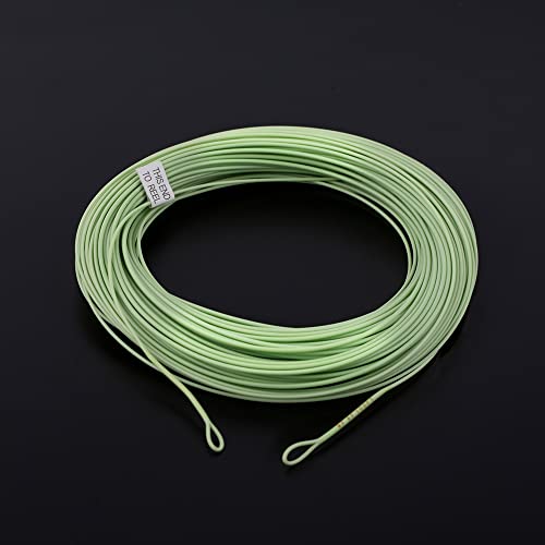 HERCULES Fly Fishing Line Floating Weight Forward Fly Line with Double Welded Loop - color: Moss Green, size: WF4F 90FT