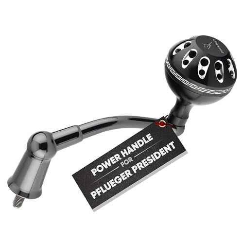 GOMEXUS Power Handle for Pflueger President Spinning Reel Crank (Not for President Lock Type) - color: For President 35 40
