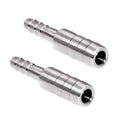 Beduan Stainless Steel Reducing Splicer Mender, 3/8" to 5/16" Barb ID, Reducer Barb Fitting Air Water Fuel Boat (Pack of 2) - size: 3/8" to 5/16"