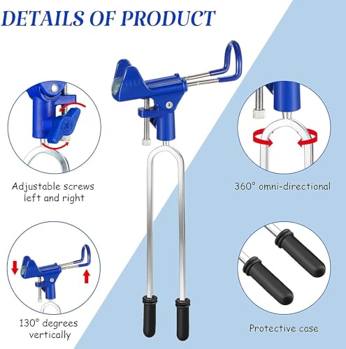 2 Pack Fishing Rod Holders for Bank Fishing 360 Degree Adjustable Bank Fishing Rod Rack Stand, Folding Portable and Rust-Proof Pole Stand