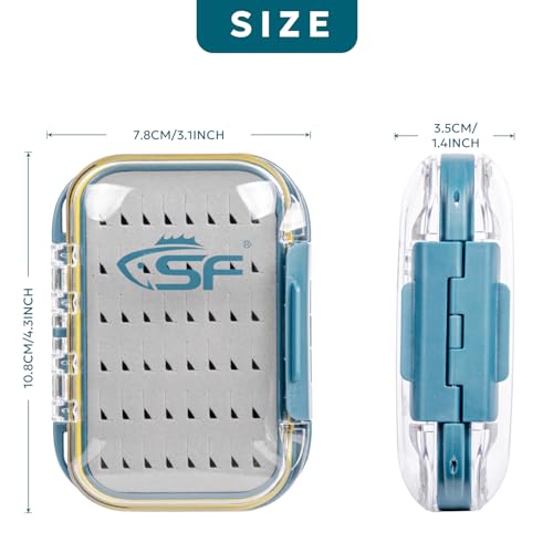 SF Small Waterproof Fly Box Double Sided Floating Fly Fishing Case Storage For Nymph Wet Dry Fly Flies Easy Grip Foam - style: Easy Grip Foam-Small