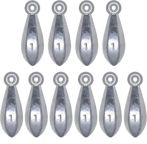 Fishing Weights Sinkers Bank Fishing Lead Sinkers Bullet Fishing Weights Ocean Saltwater Surf Fishing Gear Fishing Assortment 1oz 2oz 3oz 4oz - style: 1oz-10pcs