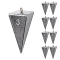 Pyramid Fishing Weights Sinkers for Fishing - size: 3oz, style: 8 Pack Kit