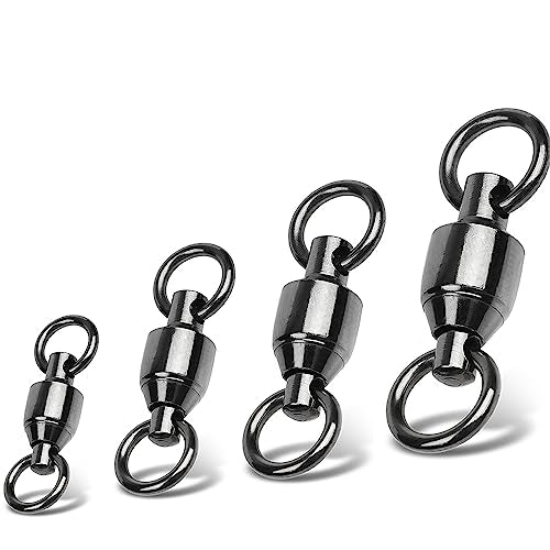 Fishing Barrel Swivels Saltwater Small Ball Bearing Swivel Heavy Duty Stainless Steel Swivels Freshwater Fish Tackle - size: Size2 (51lb) 40 Pack