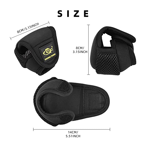 SF Low Profile Casting Baitcast Reels Cover Case Reel Pouch Glove for Fits 50 100 200 300 Series Baitcaster - color: Baitcast 300 Series/ Black