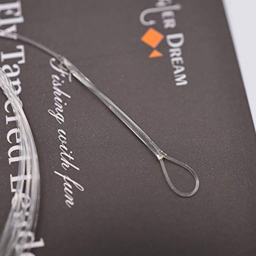 8 Pack Welded Tapered Leader Fly Fishing Leader with Loop 9ft 0/1/2/3/4/5/6/7X Nylon Fly Leader … - color: Welded Loop Fly Leader, size: 1x