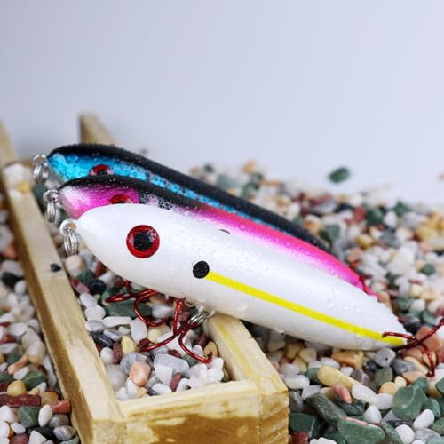 20pcs/25pcs Fishing Blanks Lures Kit Fishing Topwater Unpainted Swimbait Unpainted Crankbaits Hard Baits DIY Lure for Bass Salmon Trout Saltwater and Freshwater - color: 20PCS 4.53″/0.49oz