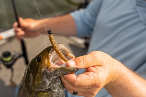CrushCity Ned BLT Soft Plastic Ned Rig Stick Bait, Compact Finesse Worm for Mushroom Jig Heads & Pressured Bass - color: Green Pumpkin Chartreuse Pepper, size: 3"