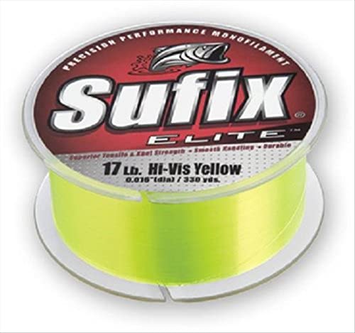 Sufix Elite 12 lb Fishing Line (330 YD Spool) - color: Hi Vis Yellow