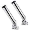 SHENGHUISS Fishing Rod Holder for Boat,360 Degree Stainless Steel Adjustable Fishing Pole Holder,Marine Grade Deck Mount/Rail Mount Rod Holder for Fishing Boat - style: Flat Mount