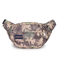 JanSport Fifth Avenue Fanny Pack Crossbody Bags for Women, Men - Stylish, Durable Waist Bag with Adjustable Belt, Main Zippered Pocket, Quick Stash Pocket - Travel Essentials - Black - color: Woodland Camo Green