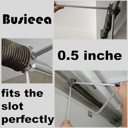 2 Pack 16 Inch Garage Door Winding Rods for Torsion Springs - 0.5 Inch High-Strength Steel, Non-Slip Handle, for Adjusting/Replacing Tension Springs, for Garage Door Repair Kit - color: 2
