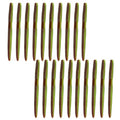 Soft Plastic Worms for Bass Fishing 20pcs FS/RE-09 | Salted ,Soft Plastic ,Fishing Lures ,with Hook Slot ,5.31in ,Saltwater Freshwater ,Bass Baits - color: Color D