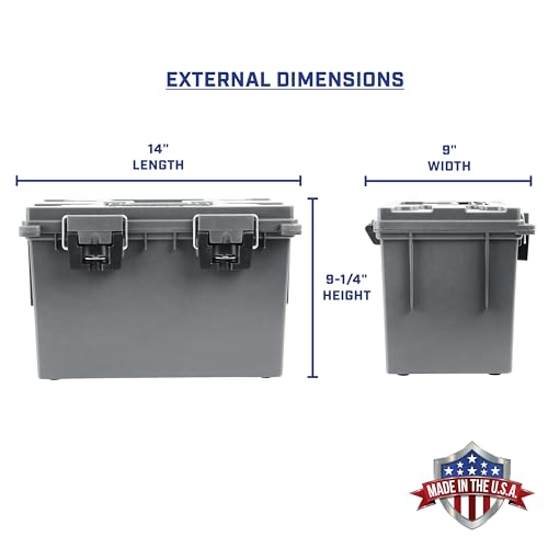 Sheffield 12775 XL Storage Bins With Lids, 2-Pack Stackable Storage Bins, Made in USA, Lockable and Water-Resistant Containers with Lids, Plastic Containers for Home, Classroom, and Dorm - color: Gray, size: XL 2-Pack