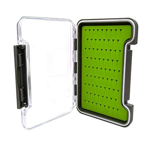 Aventik Silicone Fly Boxes Super Slim Waterproof Best Pocket Sizes Fly Fishing Storage 7.36"X4.02"X0.63"/5.39"X3.74" X0.63'(2pc-g048mb) - style: 2PC-G048MB:5.39"X3.74" X0.63"