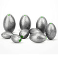AMYSPORTS Egg Lead Fishing Weights Kit Drop Bass Weights Sinker Tackle Saltwater Casting Fishing Sinkers Set Oval Freshwater - size: Size3 (1/4oz.) 20 pcs