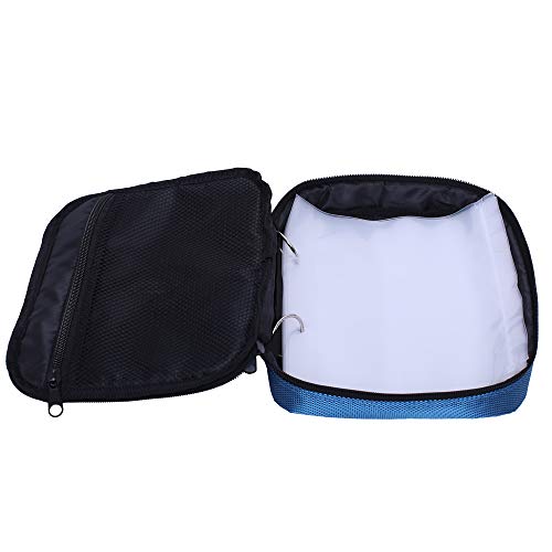 Kylebooker Soft Plastic Bait Storage Binders Organizer Saltwater Fishing Lure Leader Wallet Tackle Binder Bag - color: Blue