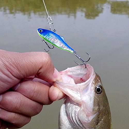 Lipless Crankbait, Rattle Trap Fishing Lures for Freshwater Saltwater, Lipless Crankbaits for Bass Fishing Lure Set for Bass Trout Walleye Redfish Pike, 5pcs with Box - color: C:2.95in/0.8oz/5pcs