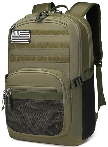 Wotony Military Tactical Backpack for Men Army 3 Days Assault Pack Bag with Molle System for Outdoor Adventures (Military green, 40L) - color: Military Green, size: 40L