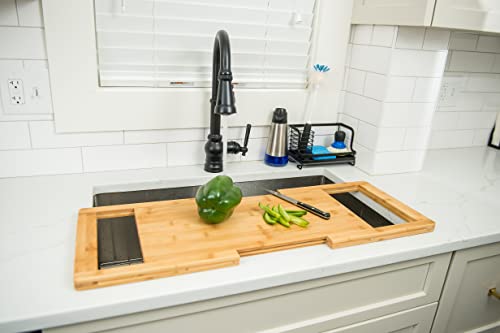 Bamboo Expandable Over The Sink Cutting Board - style: Over-the-Sink Expandable