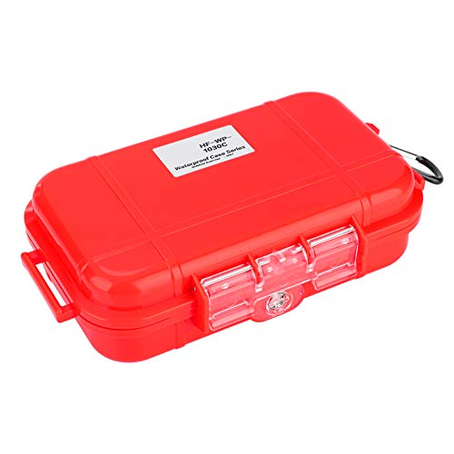 Joyzan Dry Storage Case, Outdoor Survival Shockproof Box Airtight | Carry Floating Hard Shell Wet Container Travel Sealed Organizer Marine Tool Carrying Protecting Boating Camping Fishing - color: Red