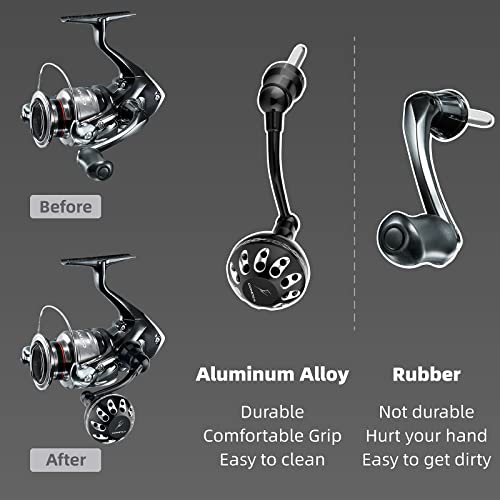 GOMEXUS Power Handle Compatible for Shimano Sedona FI Sahara FI Nexave FI Sienna FG Nasci FB Catana RC Spinning Reel Crank (Not for 22 Sahara FJ 21 Nasci FC) - color: Nexave FI/Catana RC