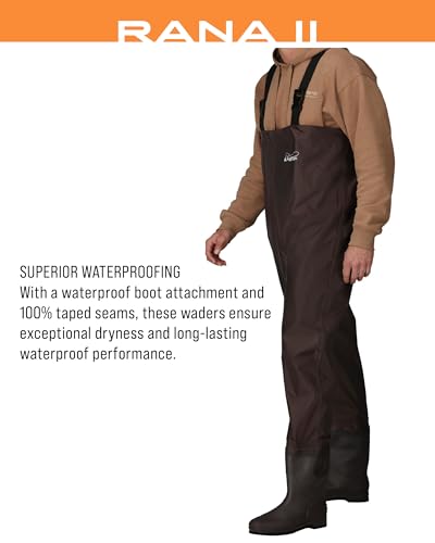 FROGG TOGGS Men's Rana II PVC Waterproof Fishing Bootfoot Chest Wader for Fishing, Felt - color: Felt, size: 12