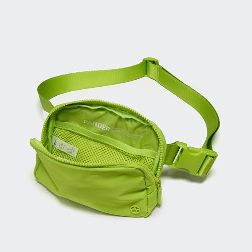 Pander Two Way Zipper Fanny Pack Nylon Everywhere Belt Bag for Women, Water Repellent Waist Packs, Crossbody Bags with Adjustable Strap(Grape Green). - color: Grape Green
